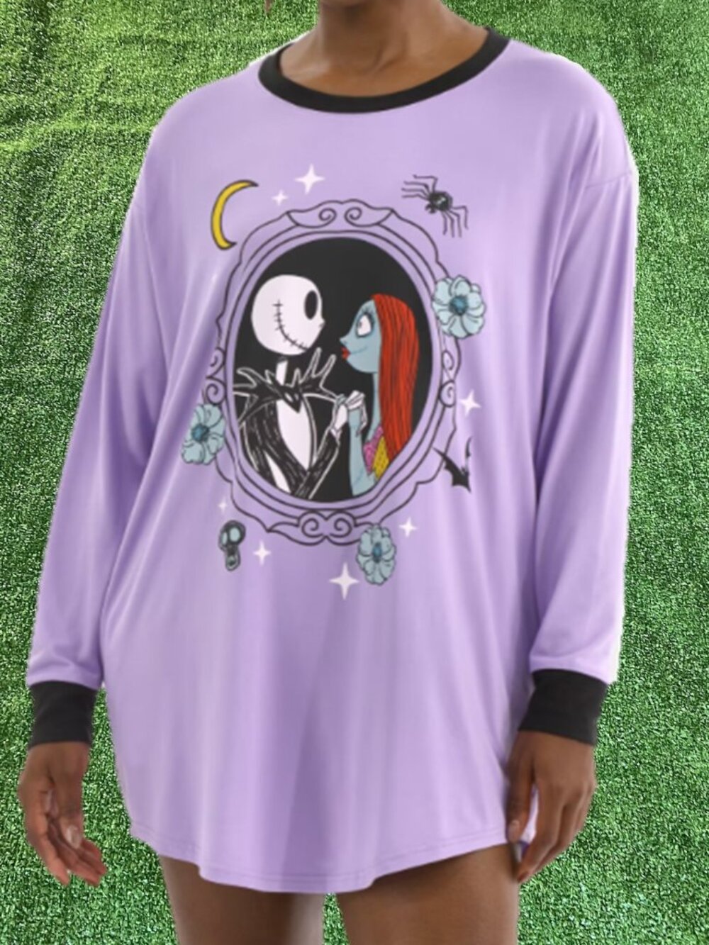Disney's Nightmare Before Christmas Purple Sleepshirt Dress Plus Sizes 3X NWT - Picture 1 of 15